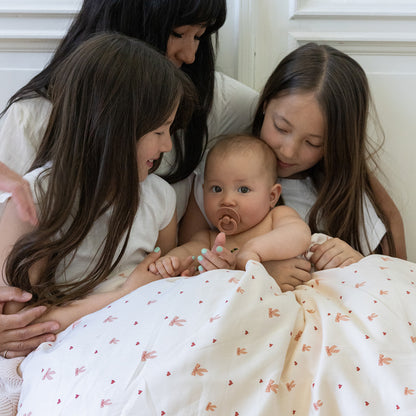 Cam Cam juniorsängkläder, Ekologisk - Bows