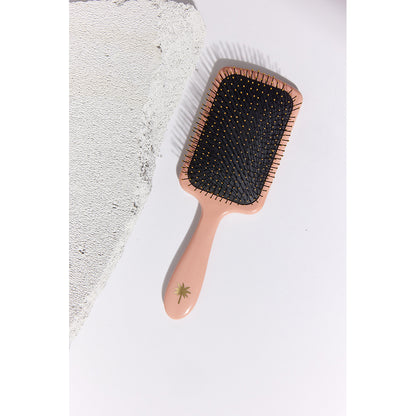 Fan Palm hårborste, Bloom paddle wet brush - Ros med glitter