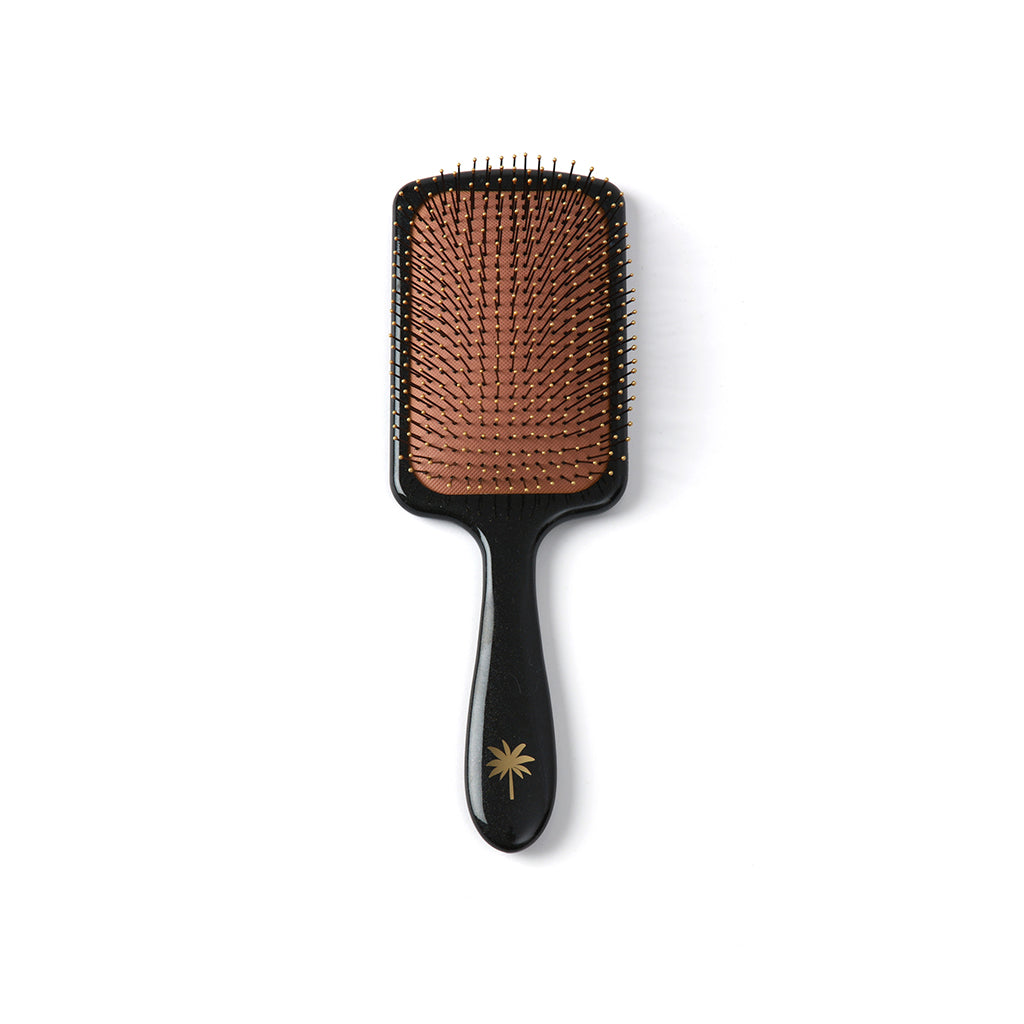 Fan Palm hårborste, Bloom paddle wet brush - Stor svart glitter