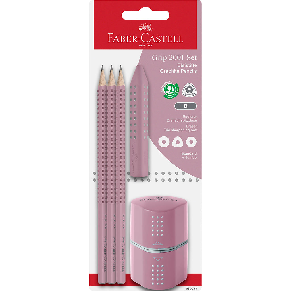 Faber-Castell - Grip set 3-i-1, Rose Shadows