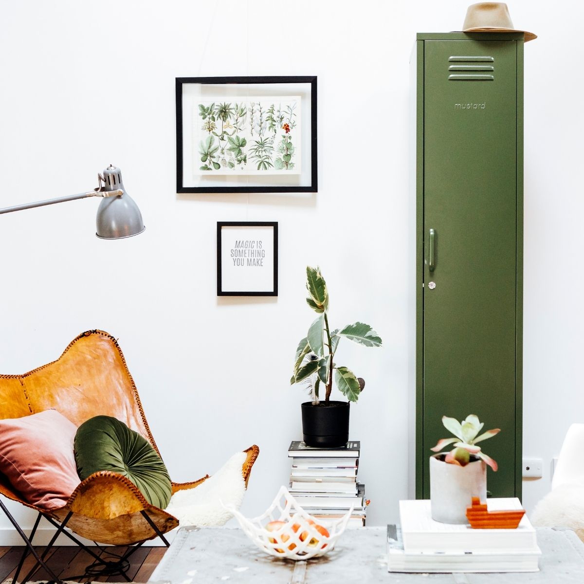 Mustard Made The Skinny skåp, Olive