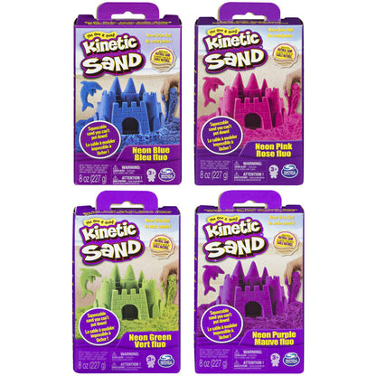Kinetic Sand, Magisk sand, neonlåda - 4 olika färger