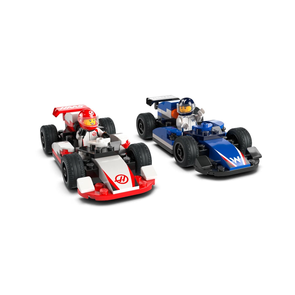 LEGO® City Projekt Alicia 2025, F1® Williams Racing och Haas F1®-racerbilar