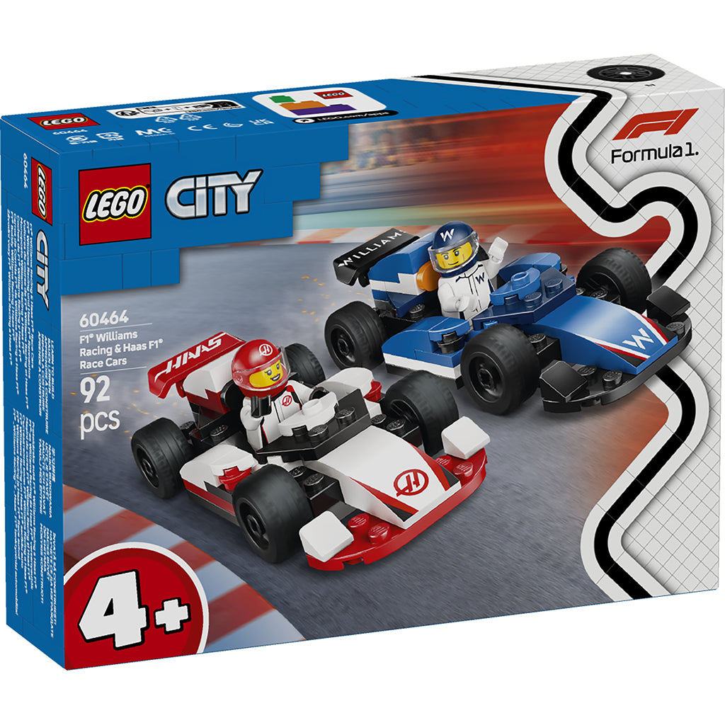 LEGO® City Projekt Alicia 2025, F1® Williams Racing och Haas F1®-racerbilar