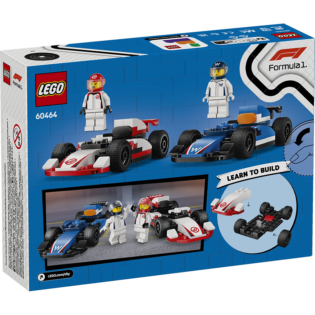 LEGO® City Projekt Alicia 2025, F1® Williams Racing och Haas F1®-racerbilar
