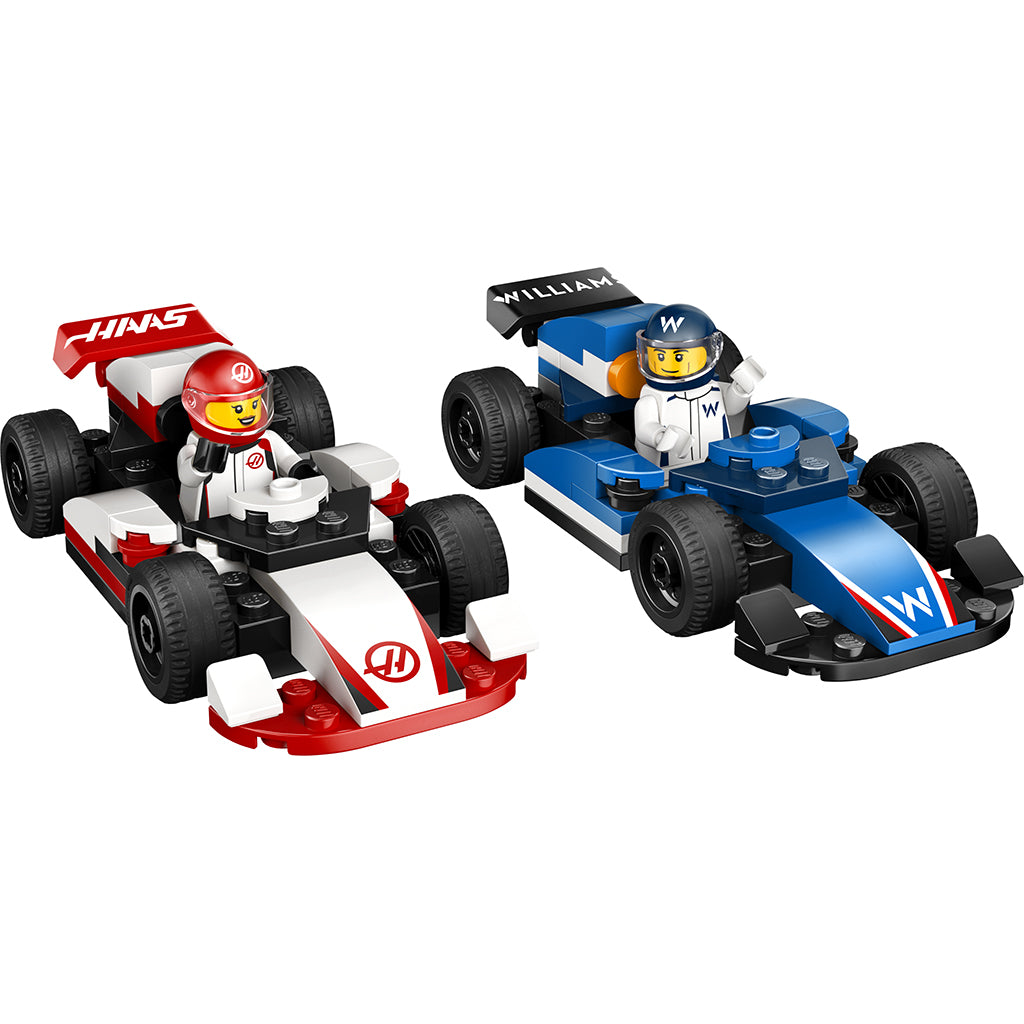 LEGO® City Projekt Alicia 2025, F1® Williams Racing och Haas F1®-racerbilar