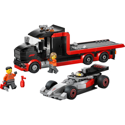 LEGO® City F1®-utställningslastbil med Audi F1®-racerbil