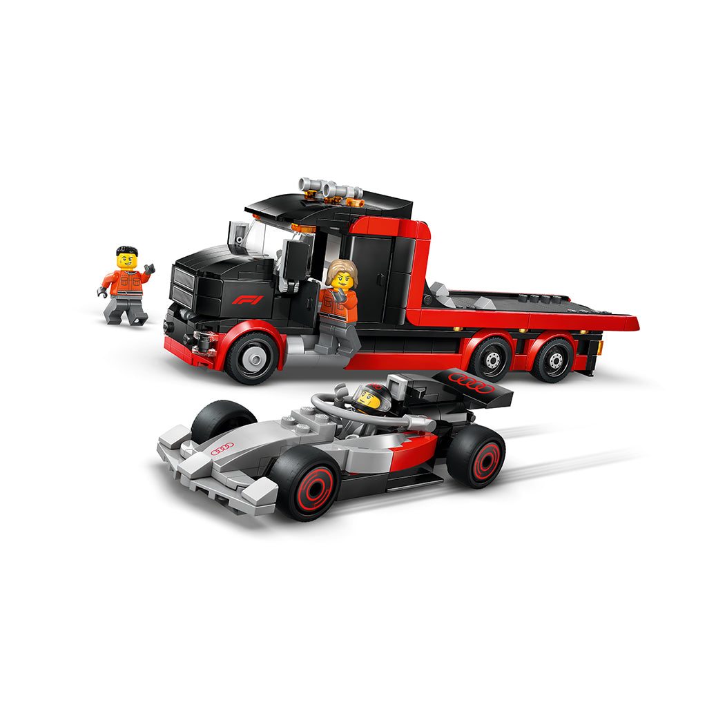 LEGO® City F1®-utställningslastbil med Audi F1®-racerbil