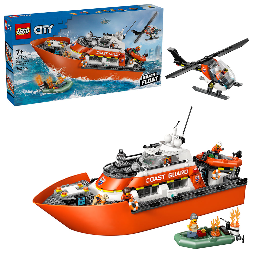 LEGO® City Kustbevakningens räddningsbåt och helikopter