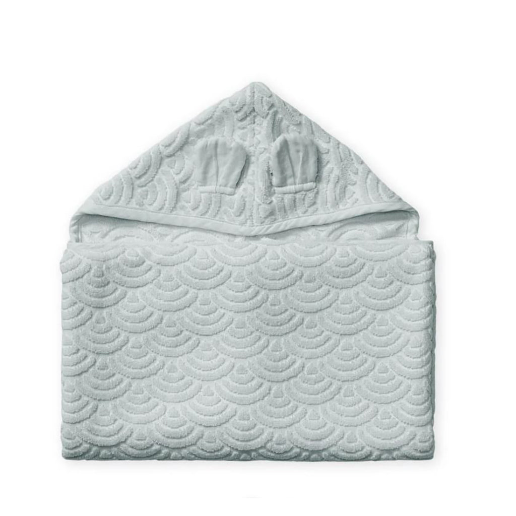 Cam Cam juniorhandduk med huva och öron, Classic grey