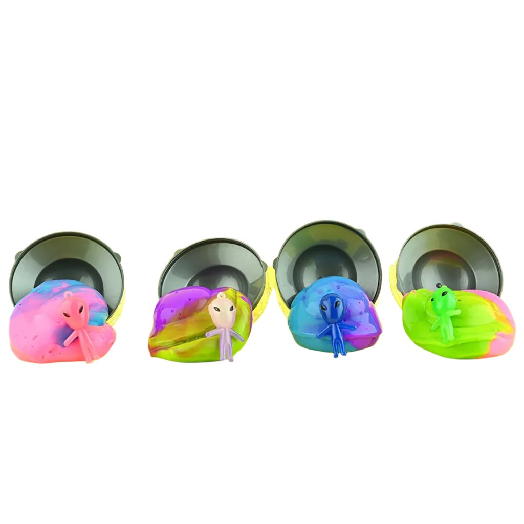 Robetoy Ufo Slim med rymdvarelse, olika färger - Pris per styck.