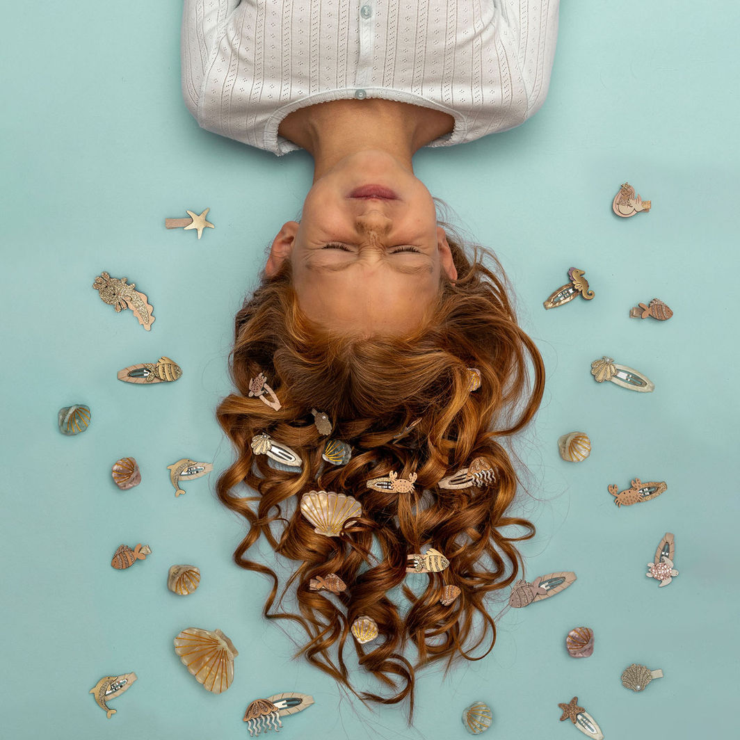 Mimi &amp; Lula 4 hårklämmor, Mermaid Ocean Pearl