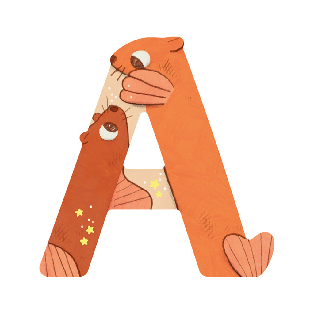 Moulin Roty bokstäver i trä, minus Æ, Ø och Å