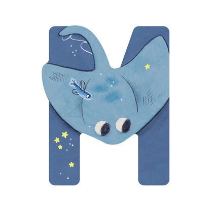 Moulin Roty bokstäver i trä, minus Æ, Ø och Å