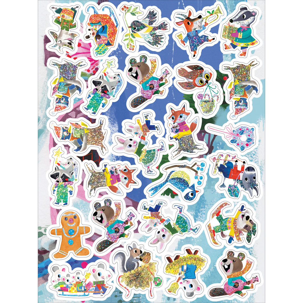 eeBoo Klistermärkebok, Jul i skogen