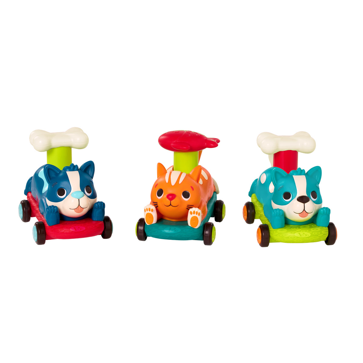 B Toys djurbilar, Push &amp; Go, olika varianter - priset gäller för 1 st