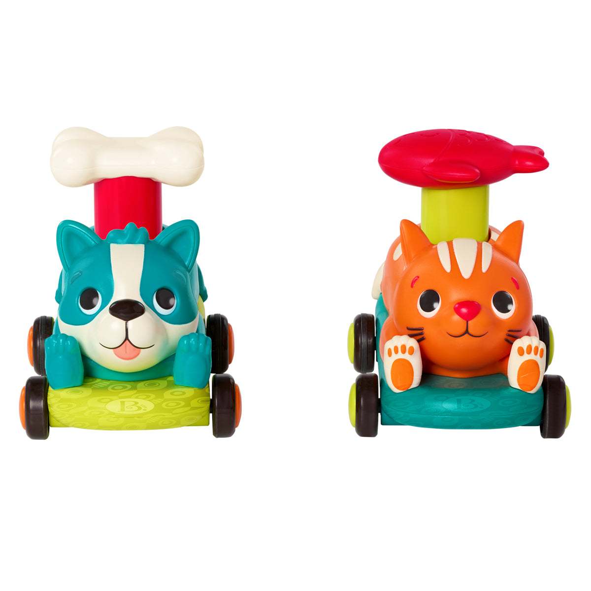 B Toys djurbilar, Push &amp; Go, olika varianter - priset gäller för 1 st