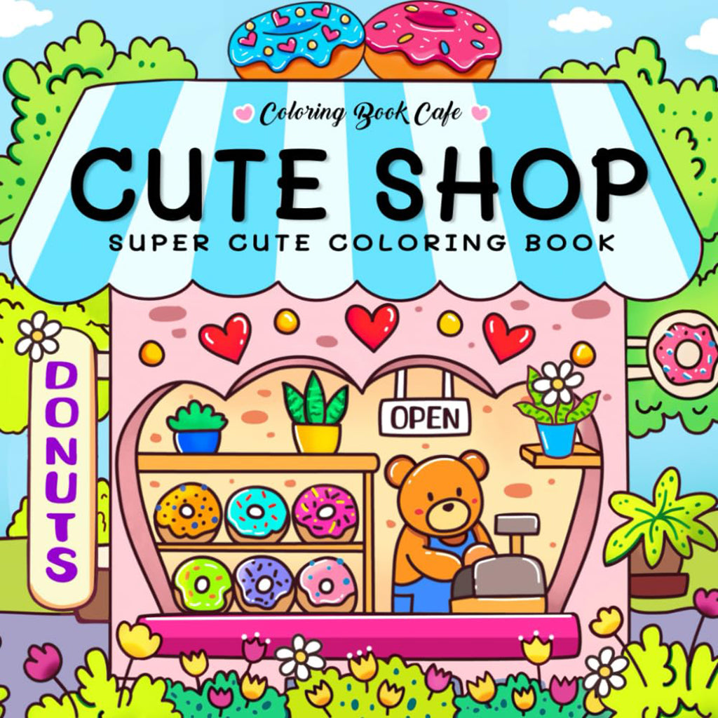 Cute Shop, Cozy Coloring - målarbok