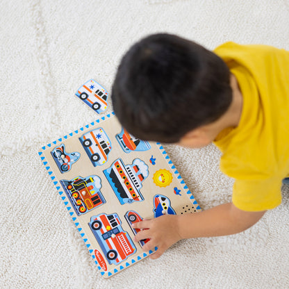 Melissa &amp; Doug Träpussel med stora bitar, Safari - 8 bitar