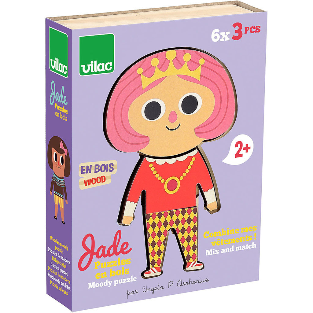 Vilac träpussel, 6 x 3 bitar - Jane av Ingela P Arrhenius