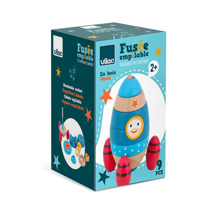 Vilac Stapelleksak, Rymdraket, 9 delar