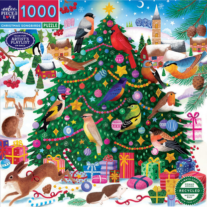eeBoo Pussel 1000 bitar, Christmas Songbirds