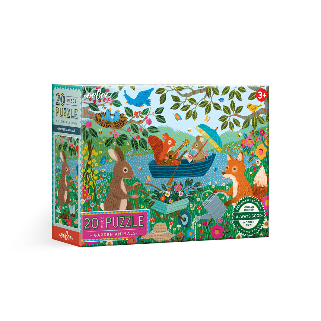 eeBoo Puslespil m 20 brk - Havens dyr