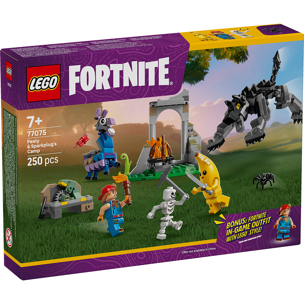 LEGO® Fortnite, Peely og Sparkplugs lejr