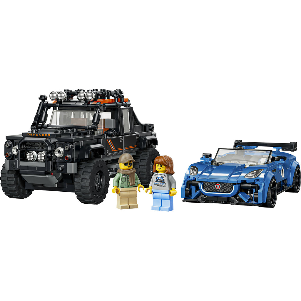 LEGO® Speed Champions Jaguar Project 7 och Land Rover Defender