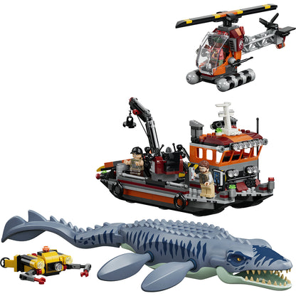 LEGO® Jurassic World Mosasaurus-dinosauriens båtanfall