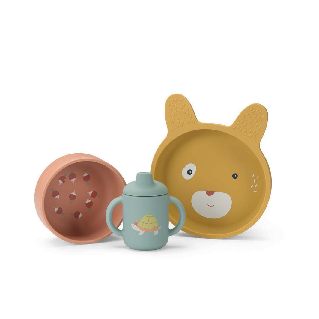 Moulin Roty Mitt första matset 3 delar, Trois petits lapins