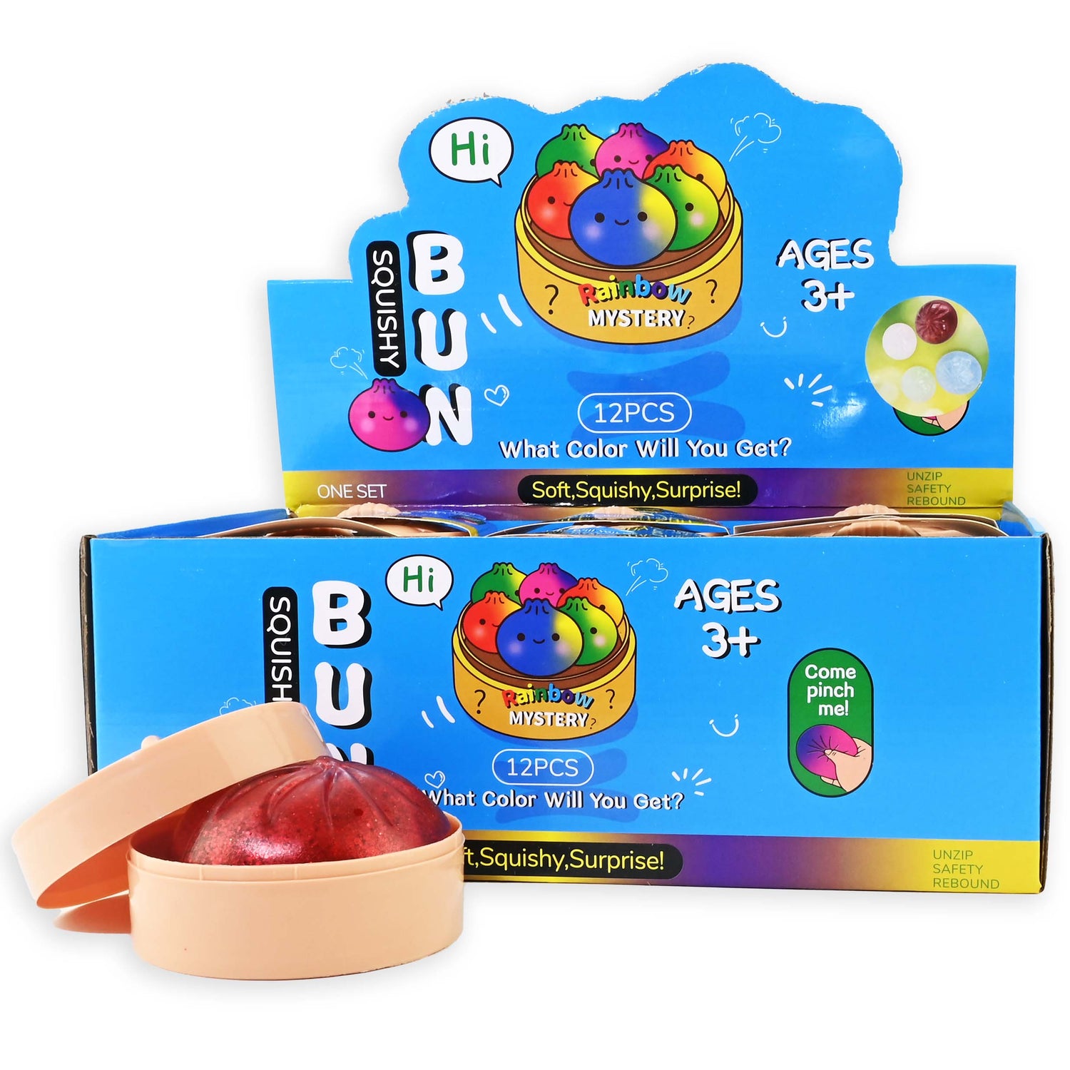 Robetoy, Squishy Dumpling, Glitter - assorterad