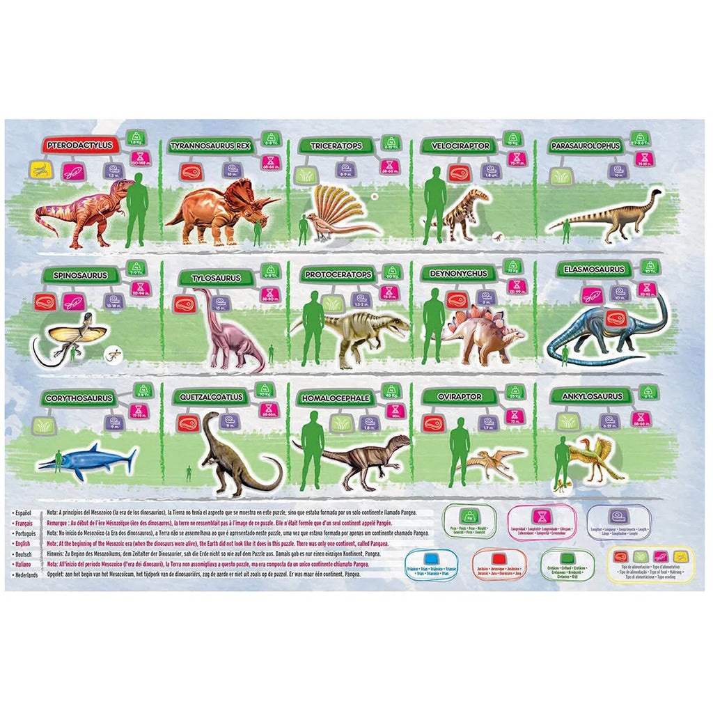 Educa pussel, Dinosaurs World Map - 150 bitar