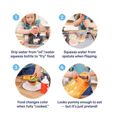 Melissa &amp; Doug Water Wow leksaksmat med vattenaktiverade färgskift, Grill