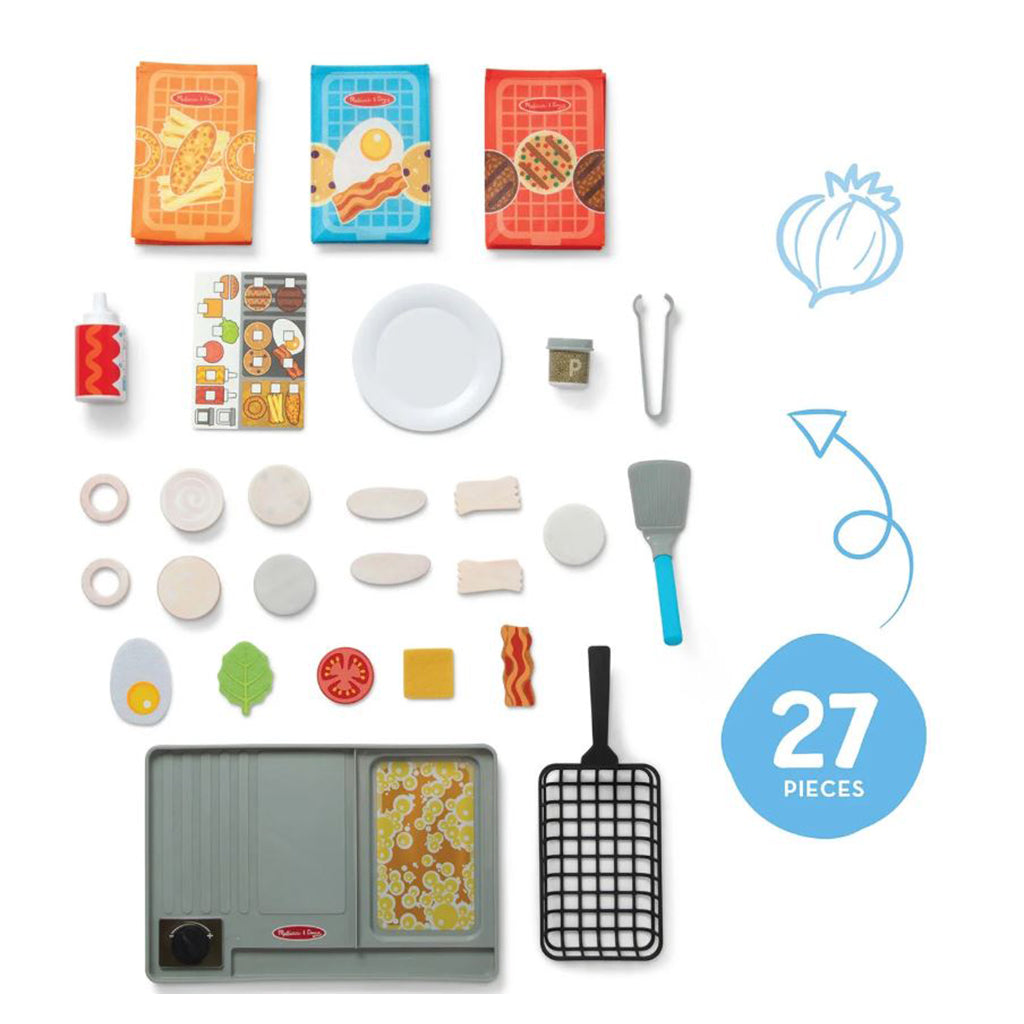 Melissa &amp; Doug Water Wow leksaksmat med vattenaktiverade färgskift, Grill