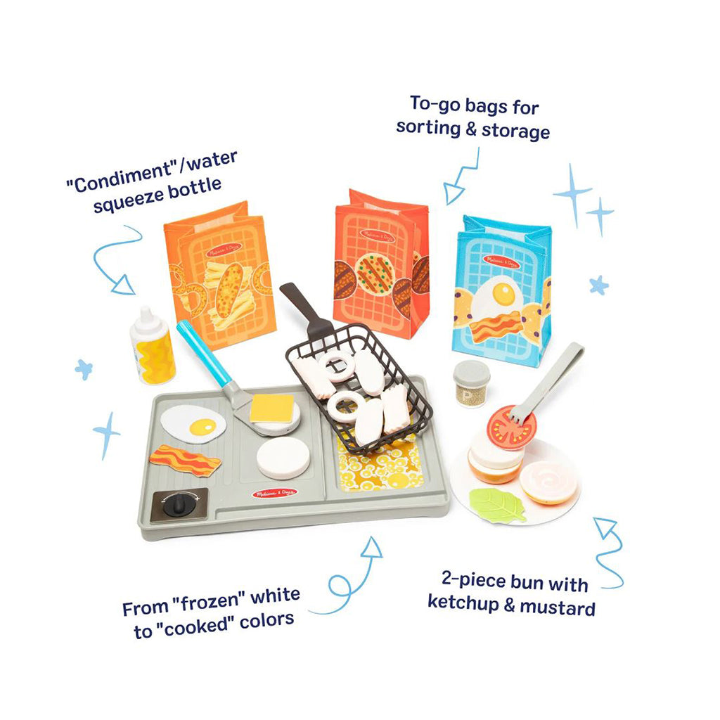 Melissa &amp; Doug Water Wow leksaksmat med vattenaktiverade färgskift, Grill