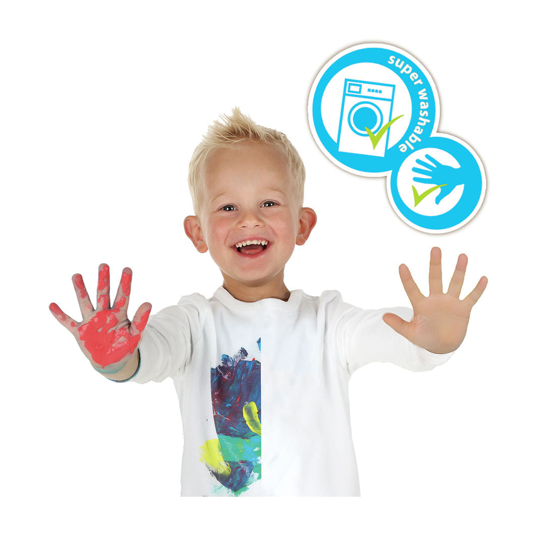 SES Creative Fingermålning, Megaset - 6 x 110 ml