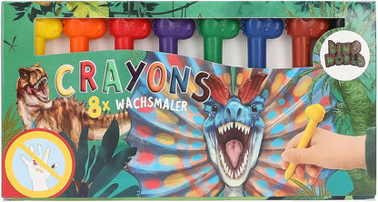 Dino World, farvekridt 8 stk