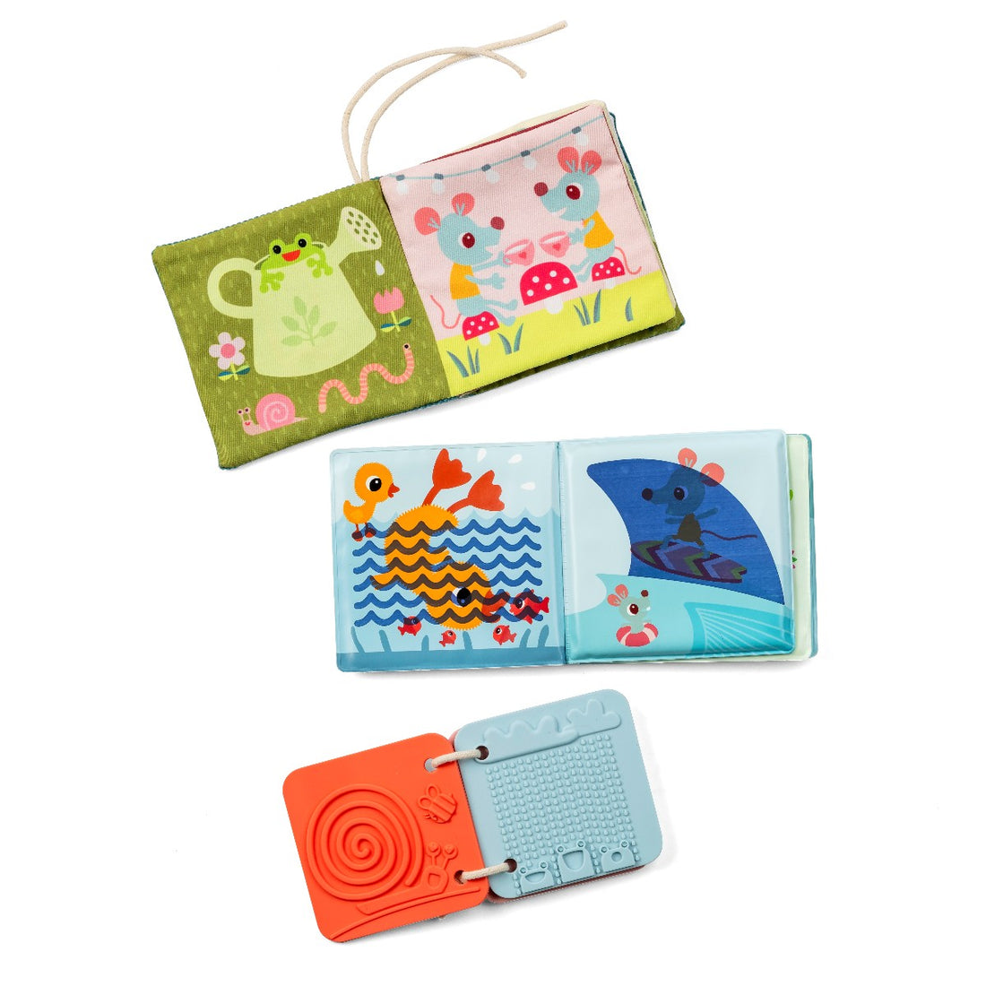 Lilliputiens babyleksaker, 3 sensoriska böcker – Jeanne