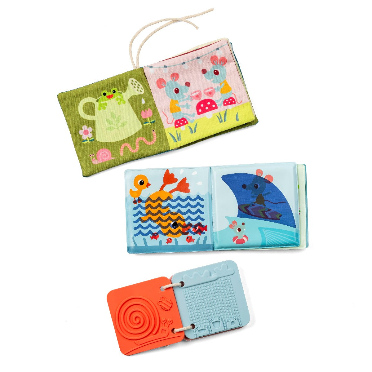 Lilliputiens babyleksaker, 3 sensoriska böcker – Jeanne