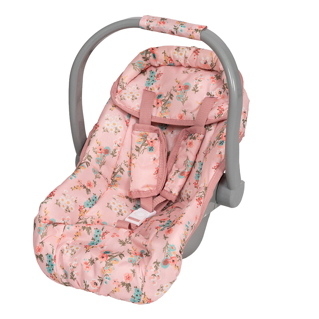 Mamamemo bilbarnstol för docka, blommor