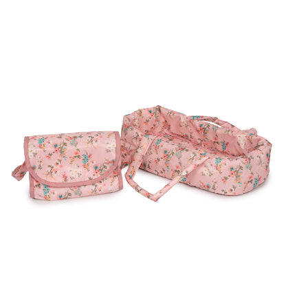 Mamamemo dockvagn med liggdel, blommor