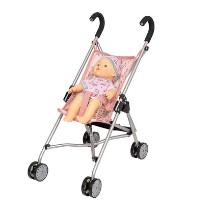 Mamamemo paraplyvagn för dockor, blommor