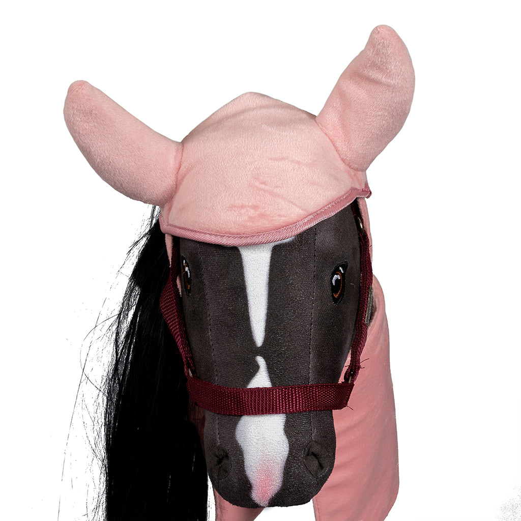 By Astrup tillbehör för käpphäst, täcke och huva - Rosa