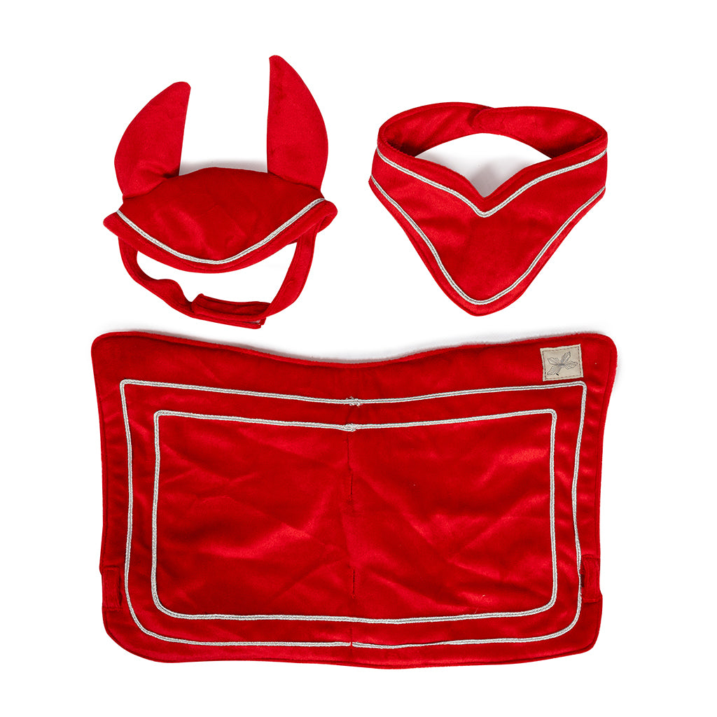 By Astrup tillbehör för käpphäst, tävlingsset - Röd