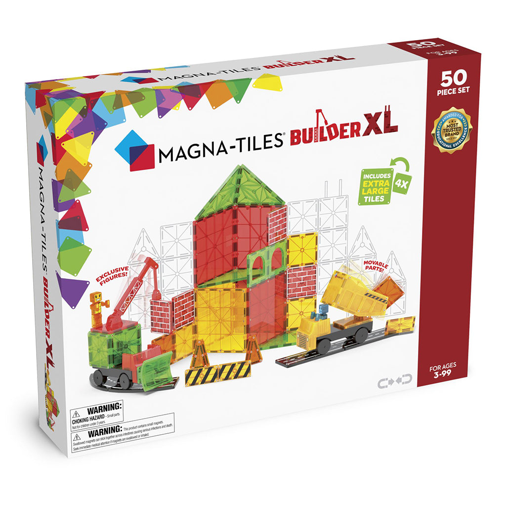 Magna-Tiles Byggplattor XL, Magnetiskt byggset med 50 delar