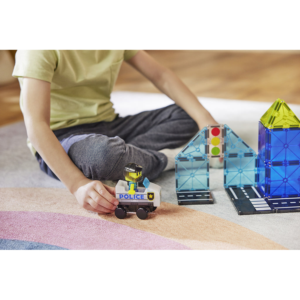 Magna-times Magnetisk Byggset, Polispatrulje – 20 delar