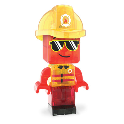 Magna-Tiles Magnetiskt byggset, Brand- och räddningsstation - 27 delar