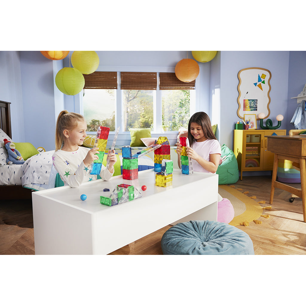 Magna-Tiles Magnetisk byggesæt, Rail Racer - delar