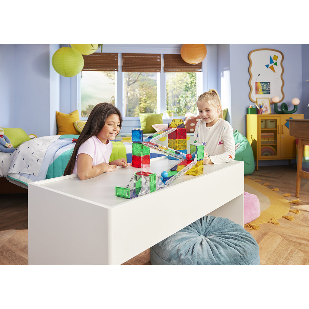 Magna-Tiles Magnetisk byggesæt, Rail Racer - delar